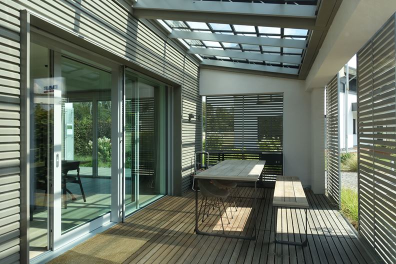 建築博覽會的半戶外空間實景。