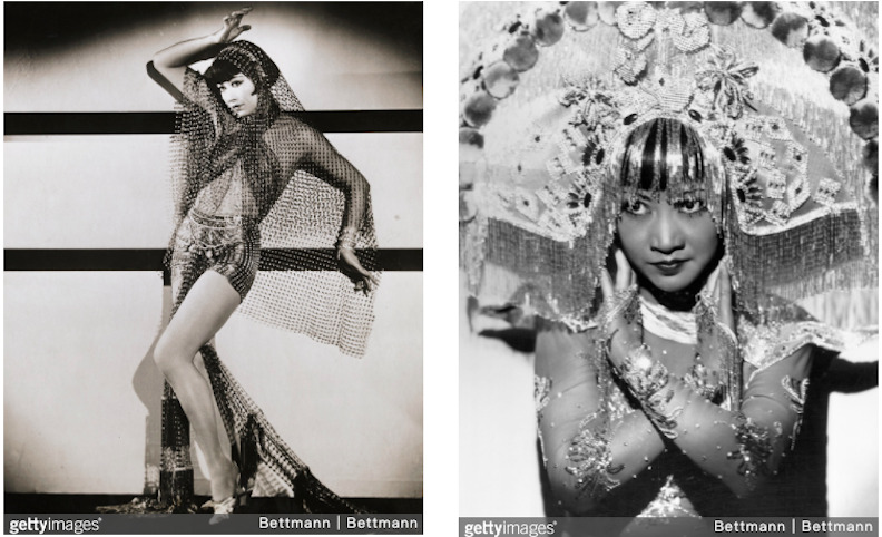 左為黃柳霜,約1920年代,右為黃柳霜,1931年。http://www.gettyimages.com.au/detail/517208606?et=TT2j2a2JSehTUupBuGx0Gw&referrer=https%3A%2F%2Fwww.beautimode.com%2Farticle%2Fcontent%2F87509%2F