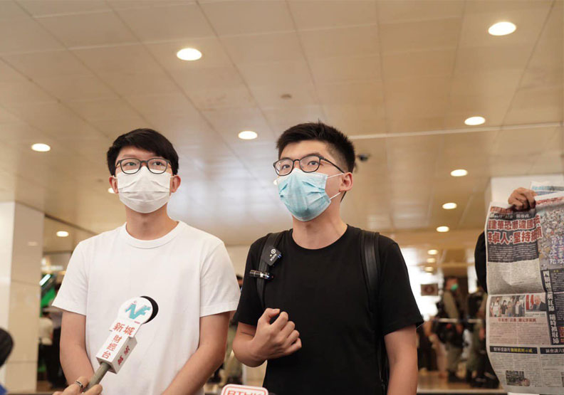 香港民運領袖黃之鋒。