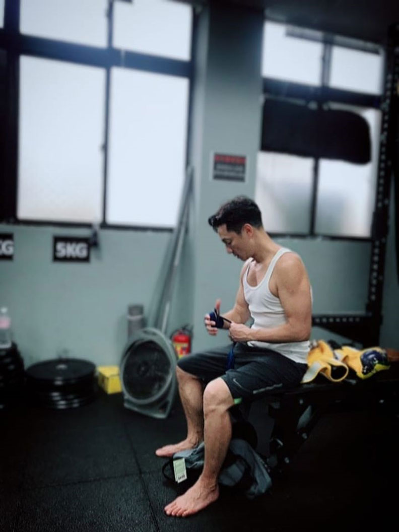 謝祖武體態絕佳，他在臉書分享健身照，並寫下：「每一次上場都是機會」。出自謝祖武臉書