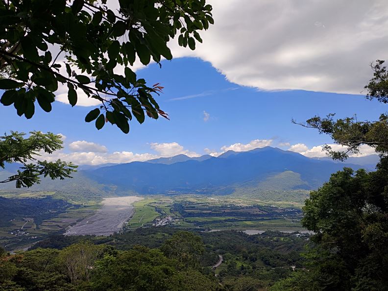 從森林博物館山頭望向花東縱谷