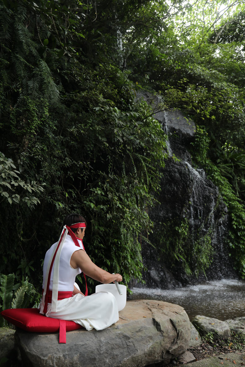 馥蘭朵宜蘭里山特有的表演「生活儀式」。