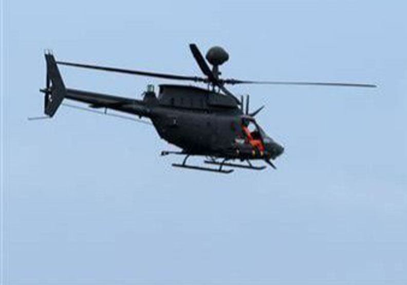 圖／陸軍一架戰搜直升機今天在新竹重落地，軍方歷年直升機重落地意外7月居多。聯合新聞網提供