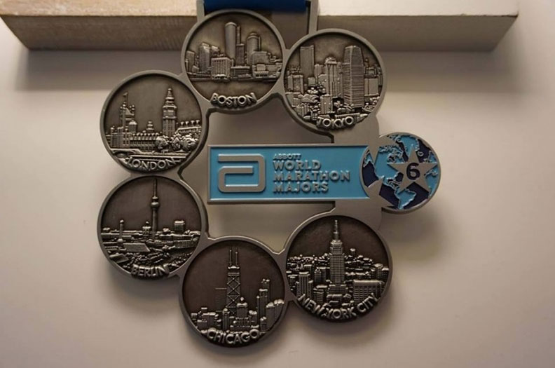 綽號「小飛俠」的郭瑞祥，從單純為鍛鍊身體健康的「歡樂跑」，如今已完成了難度極高的全球六大馬賽事。（ 出自FB@World Marathon Majors）