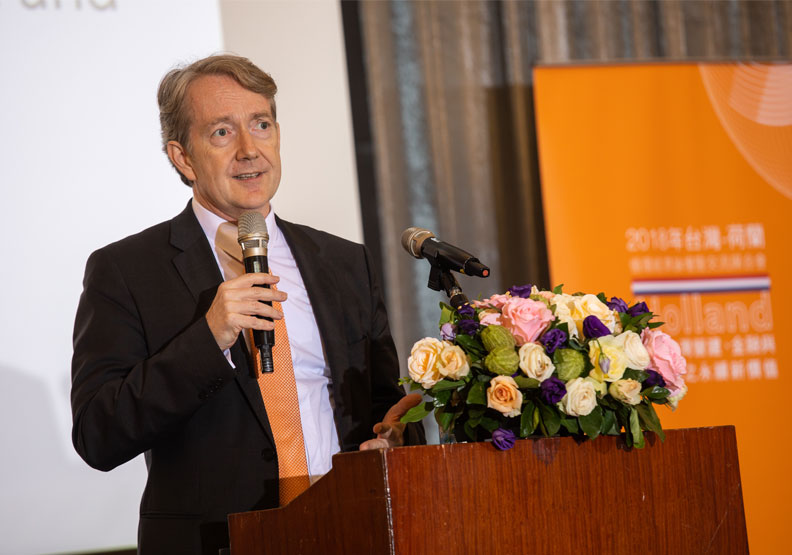 紀維德擔任荷蘭在台辦事處代表五年期間,讓台荷貿易量增兩倍。荷蘭在台辦事處提供