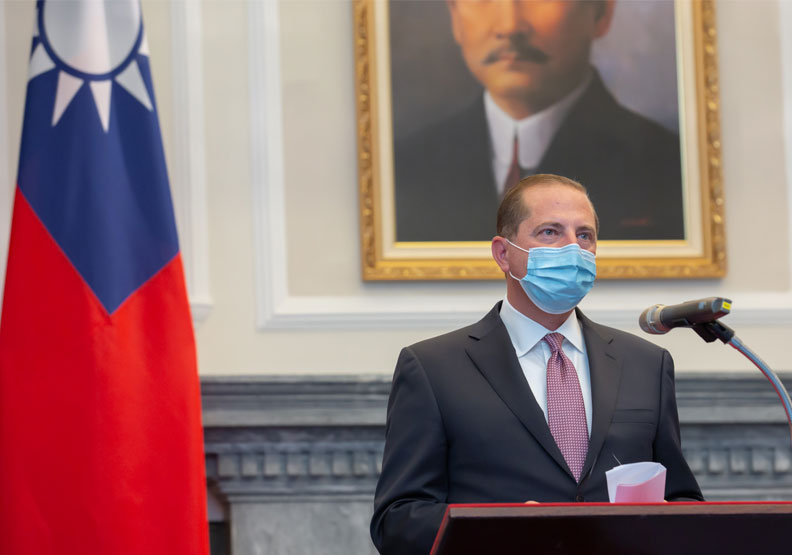 美國衛生部長阿查爾(Alex Azar)。總統府提供