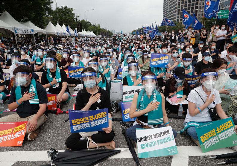 圖／南韓發生大規模醫生罷工事件。達志影像