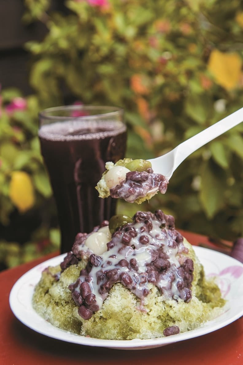 南庄抹茶紅豆冰。