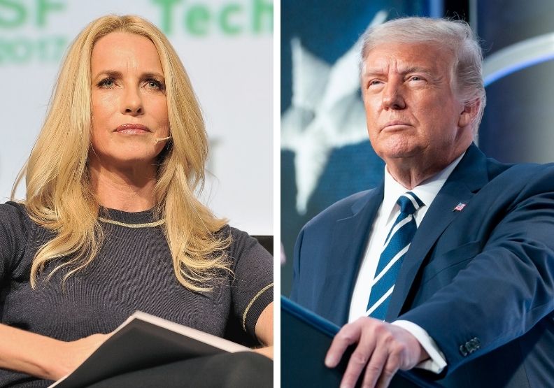 圖／左為賈伯斯遺孀羅琳（Laurene Powell Jobs）、右為美國總統川普。Flickr by The White House,Flickr by TechCrunch