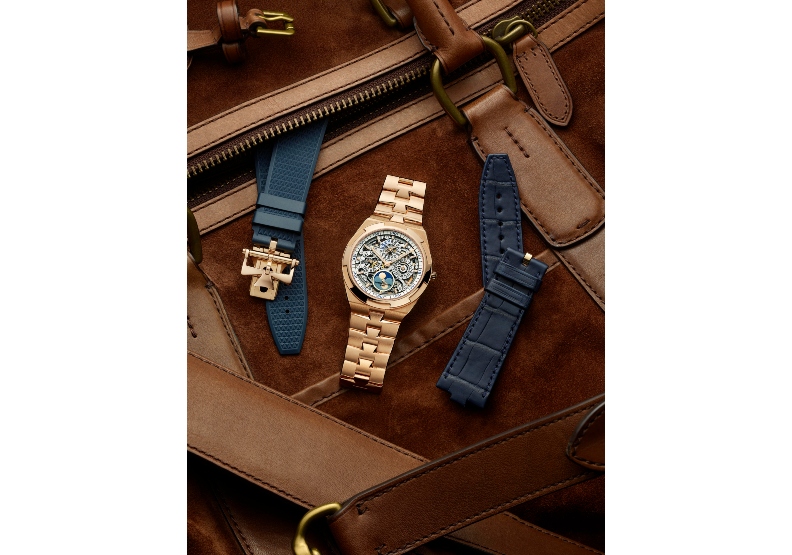 貴金屬材質的錶殼和鏈帶，複雜精密的鏤雕超薄機芯。