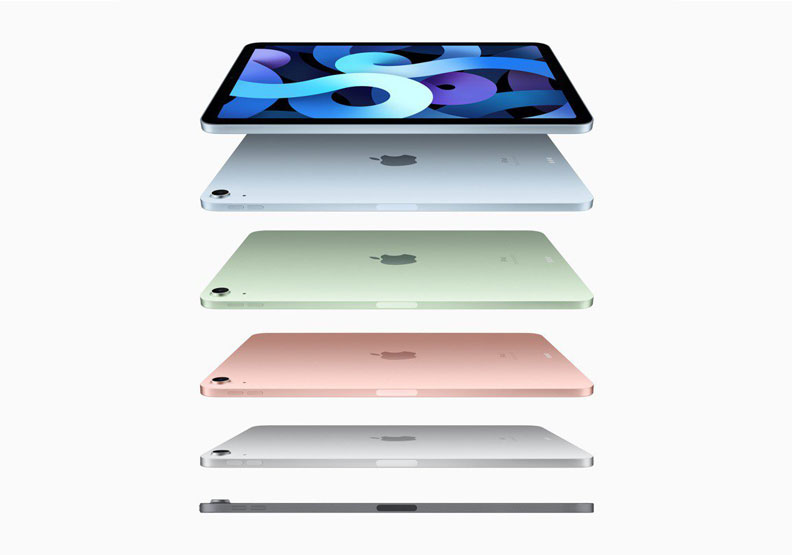 全新iPad Air擁有五款夢幻新色。蘋果提供