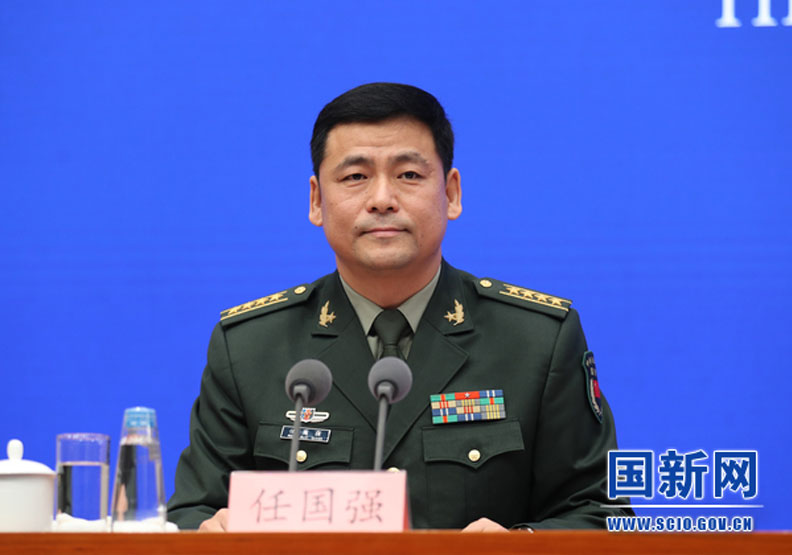 圖／中國國防部新聞發言人任國強。取中國國務院新聞辦公室官網