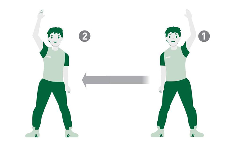 擴胸第二式「上下順氣」