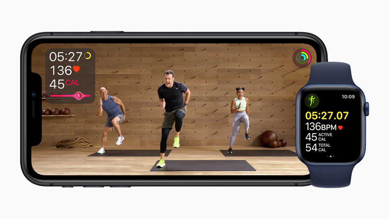 蘋果跨速健身界推出全新服務Fitness+。Apple官網