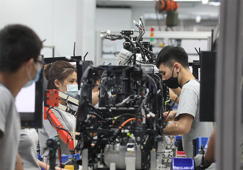 Gogoro智慧工廠內部。蘇義傑攝