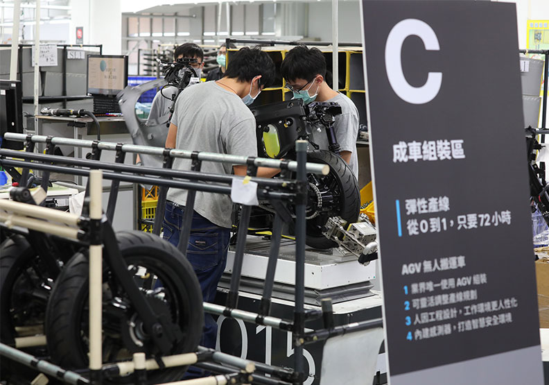 Gogoro智慧工廠內部。蘇義傑攝