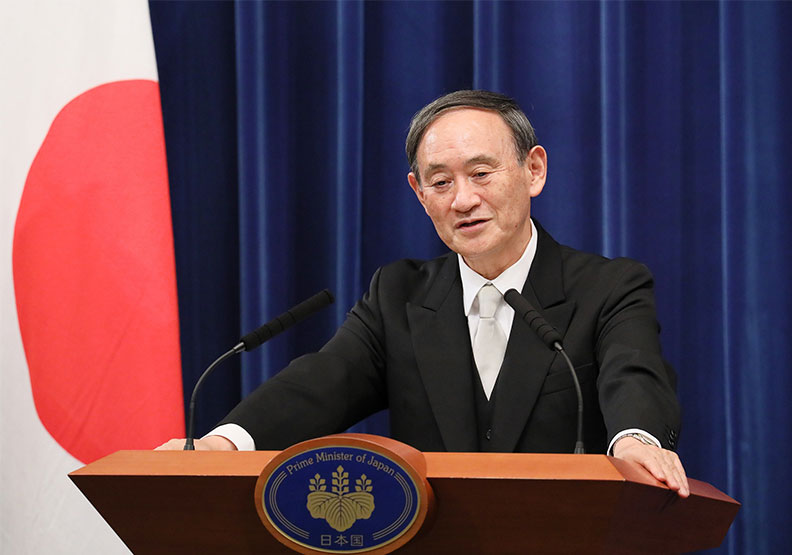 圖／日本首相菅義偉。取自日本首相官邸官網