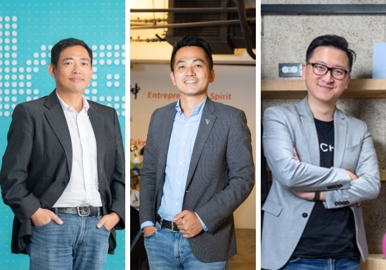 圖／左起依序為KKday創辦人陳明明、Vpon創辦人吳詣泓、iCHEF共同創辦人程開佑。KKday提供、池孟諭攝、iCHEF提供