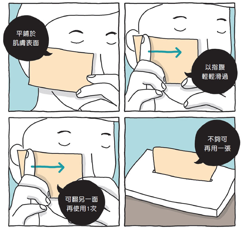 如何正確使用吸油面紙?