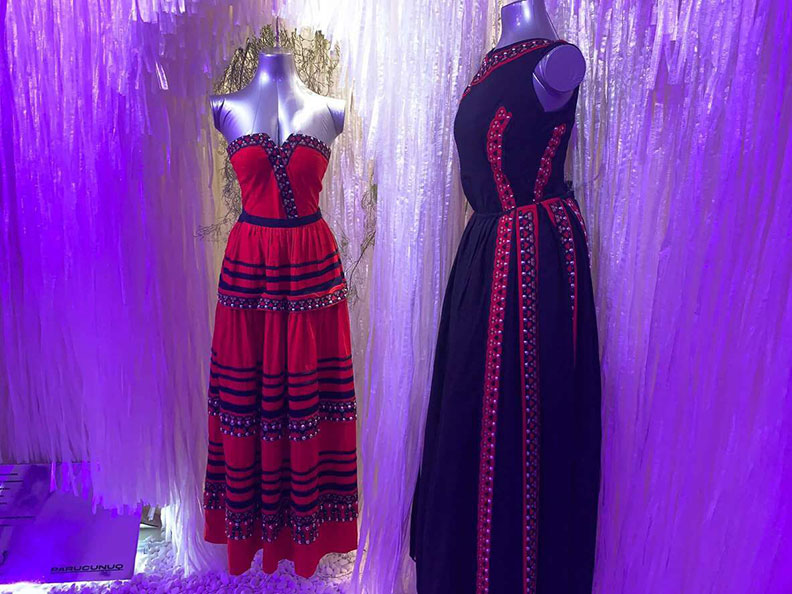 以傳統工藝詮釋現代禮服的巴魯祖孥工藝坊作品。取自BeautiMode