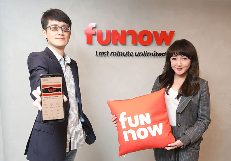 圖／FunNow共同創辦人暨執行長陳庭寬（左）、共同創辦人暨全球策略長張家甄（右）。蘇義傑攝