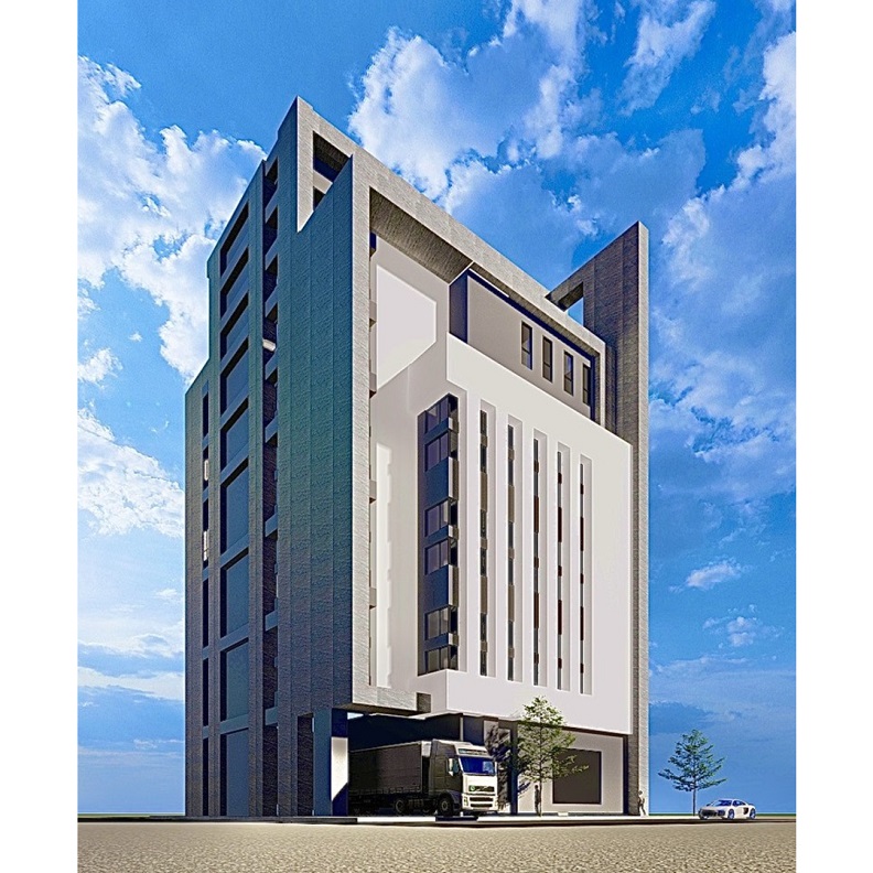 楷燁公司樹林東豐科技園區廠辦大樓模擬圖。