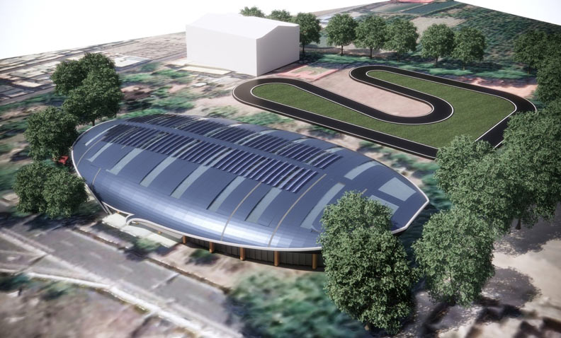 滑輪溜冰場完工預想圖。屏東縣政府提供