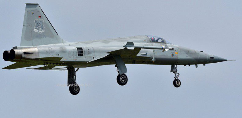 今天早上在台東墜海的F-5E單座戰鬥機。黃豐炘提供