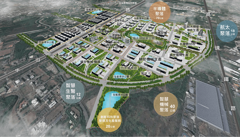 橋頭科學園區模擬圖。