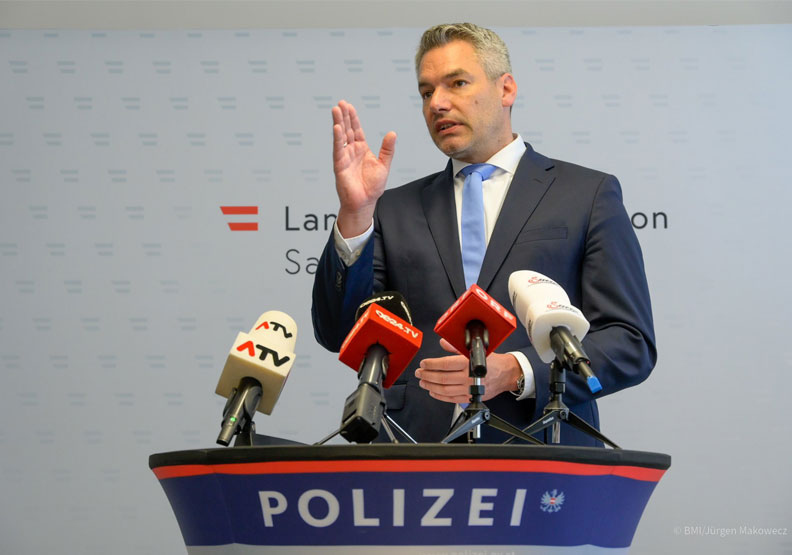 奧地利內政部長內哈默(Karl Nehammer)。