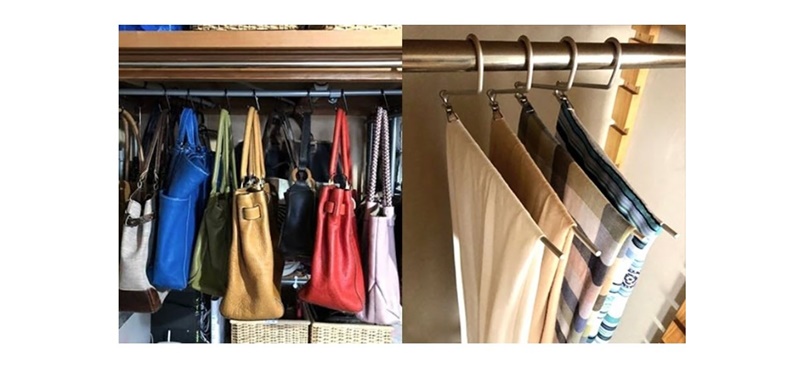 善用吊掛收納，可節省空間，也讓衣物配件清爽不擁擠。