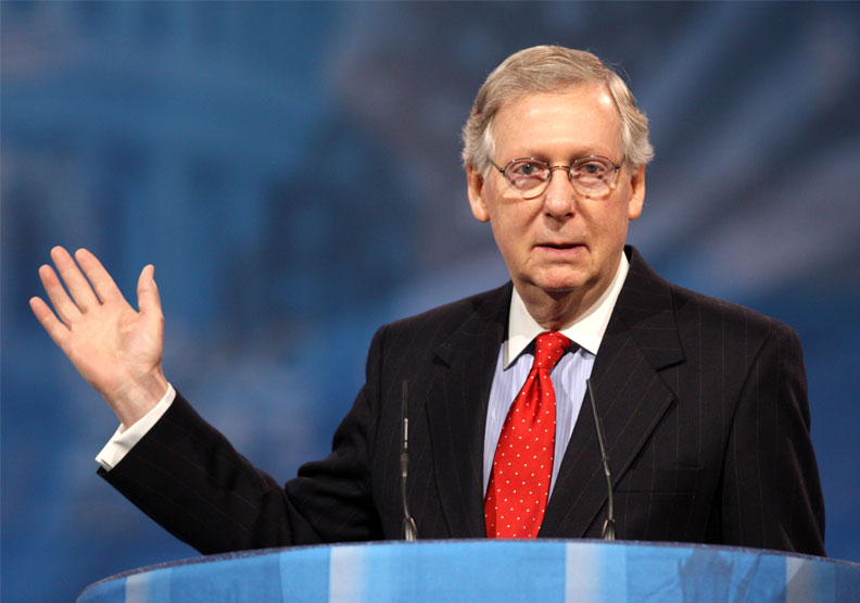 美國參議院多數黨領袖麥康奈爾(Mitch McConnell)。Flickr by Gage Skidmore