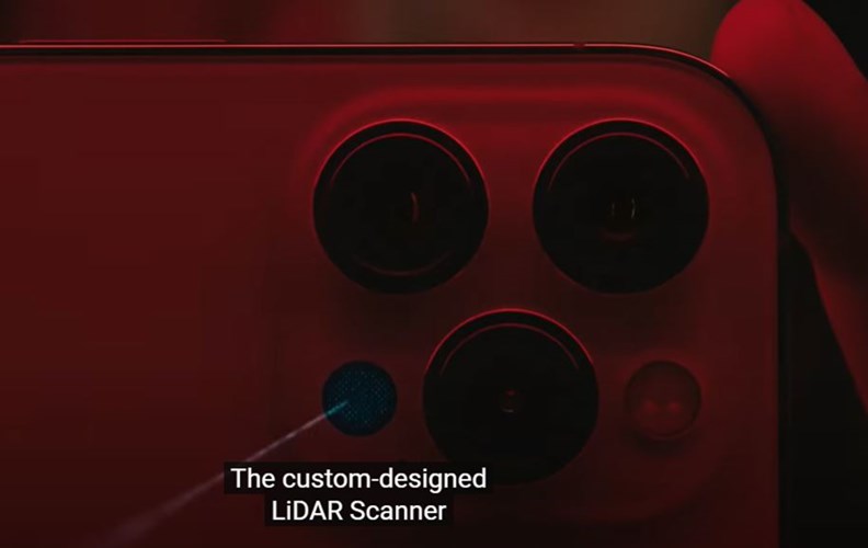iPhone 12配備的「光學雷達掃描儀」,被期待帶動立體影像應用風潮。(圖片來源: Apple官網)