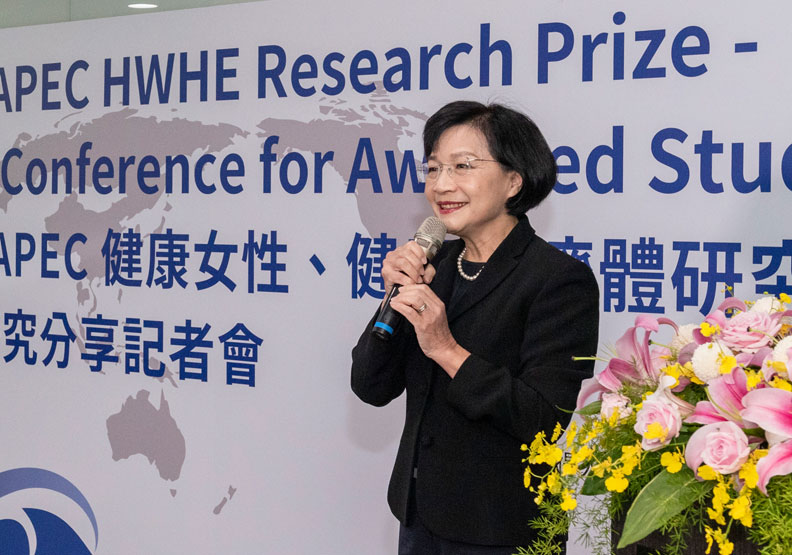 圖／台灣首位APEC HWHE研究獎得主王麗容。得人資源整合提供