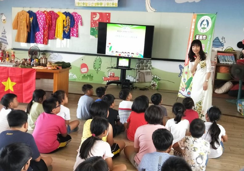 潘羽姍協助新住民學習中心推動多元文化交流。照片來源:潘羽姍