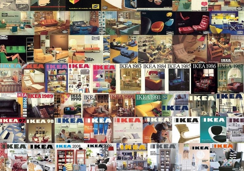 歷年來IKEA紙本型錄封面。取自IKEA粉專。