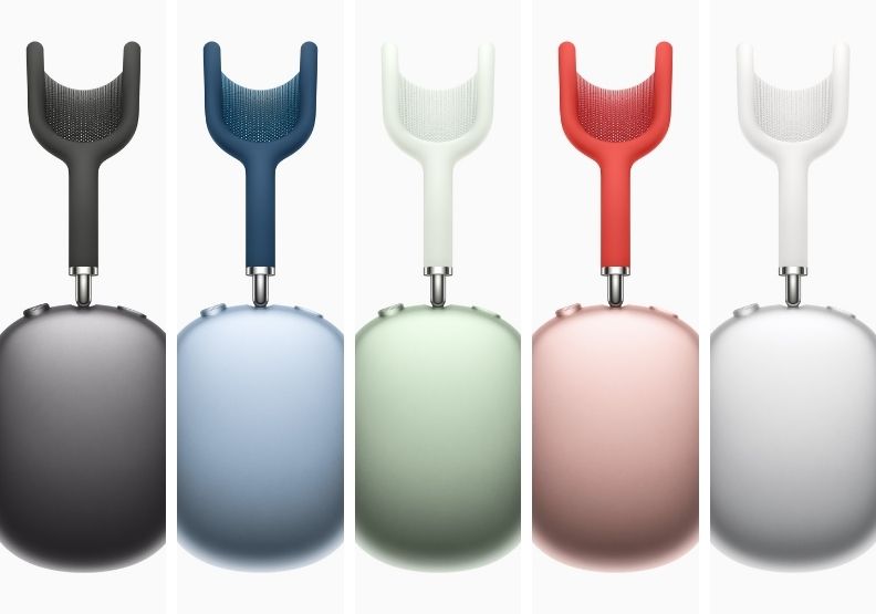 AirPods Max的五款顏色。Apple提供