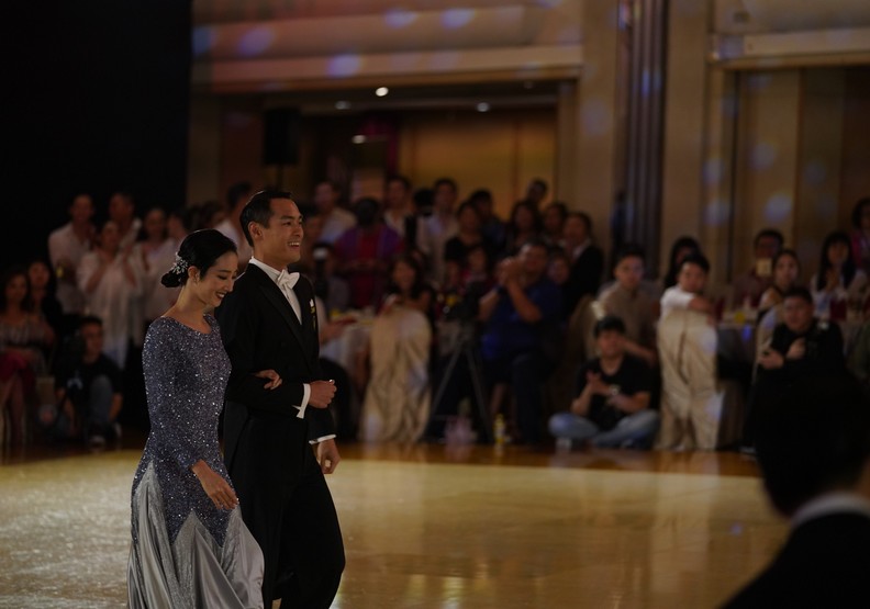 片中這場舞蹈戲，是在真正的比賽場合中拍攝，而且一氣呵成完成的