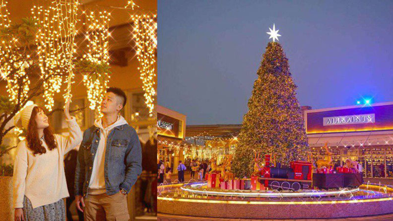 華泰名品城打造「飄雪耶誕村」全區廣場共設置五處大型耶誕造景。華泰名品城提供