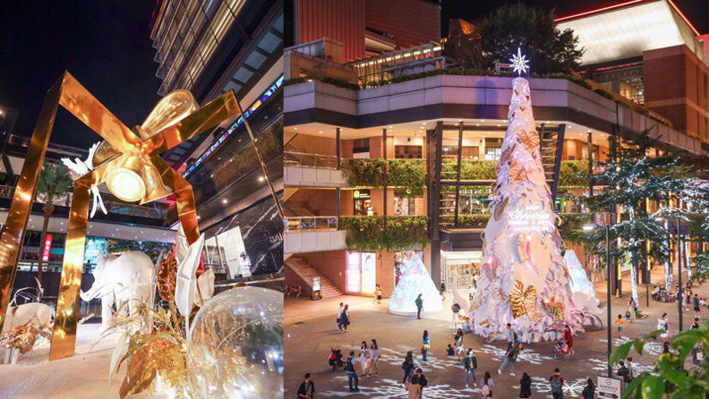 新光三越台北信義新天地「耶誕奇幻森林」。聯合新聞網提供