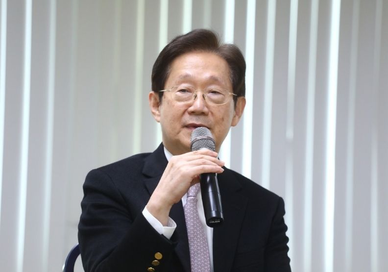 圖／「今天是我在大同最後一天。」僅上任50天的大同董事長林文淵，今記者會突拋出震撼彈。池孟諭攝。