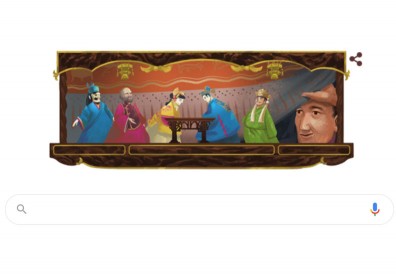 向布袋戲大師致敬！李天祿110歲冥誕，Google首頁以塗鴉獻禮