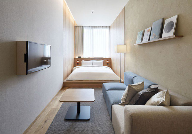無印良品在各地的Muji Hotel 。無印良品提供