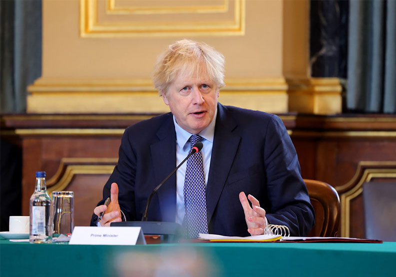 圖／英國首相強生（Boris Johnson）宣布英格蘭地區第三度封城。取自Boris Johnson臉書