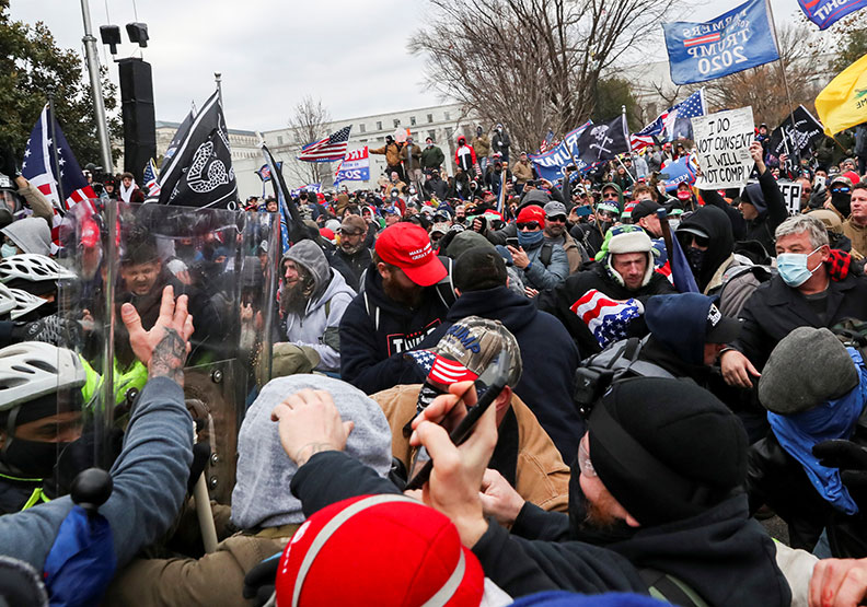 川普執政的四年讓美國社會分裂加劇。達志影像