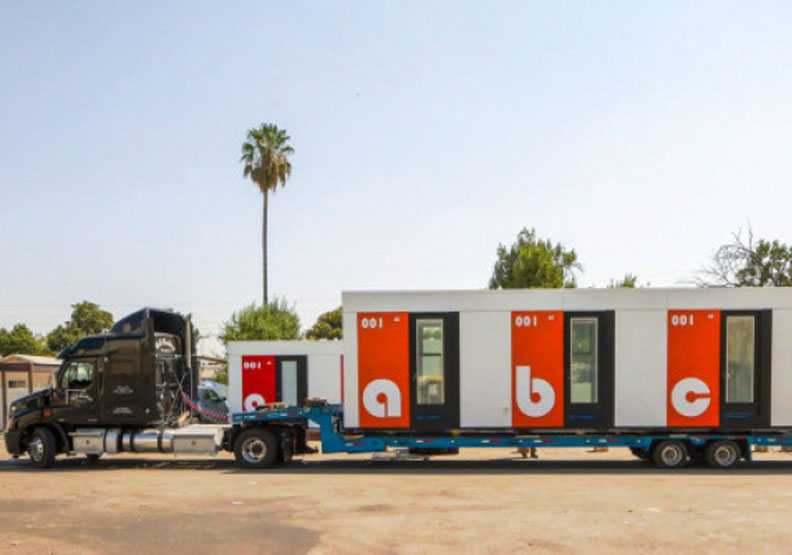 Connect Homes 的模組化無家者庇護所。來源:Connect Homes