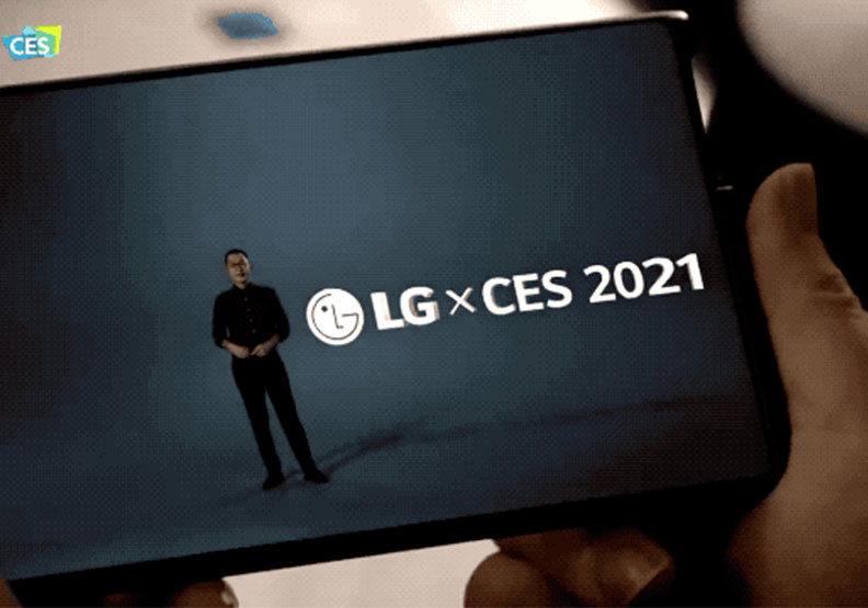 LG卷軸手機。LG提供