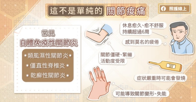 這不是單純的關節痠痛。取自照護線上