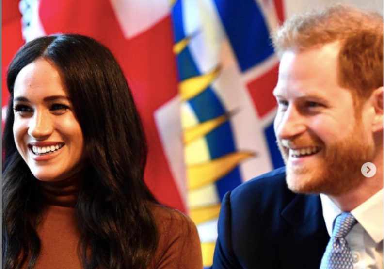 英國哈利王子與妻子梅根馬克爾。取自IG@theroyalfamily