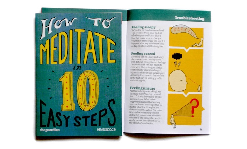 Headspace為英國衛報設計的小冊子。取自Cristina Guitian